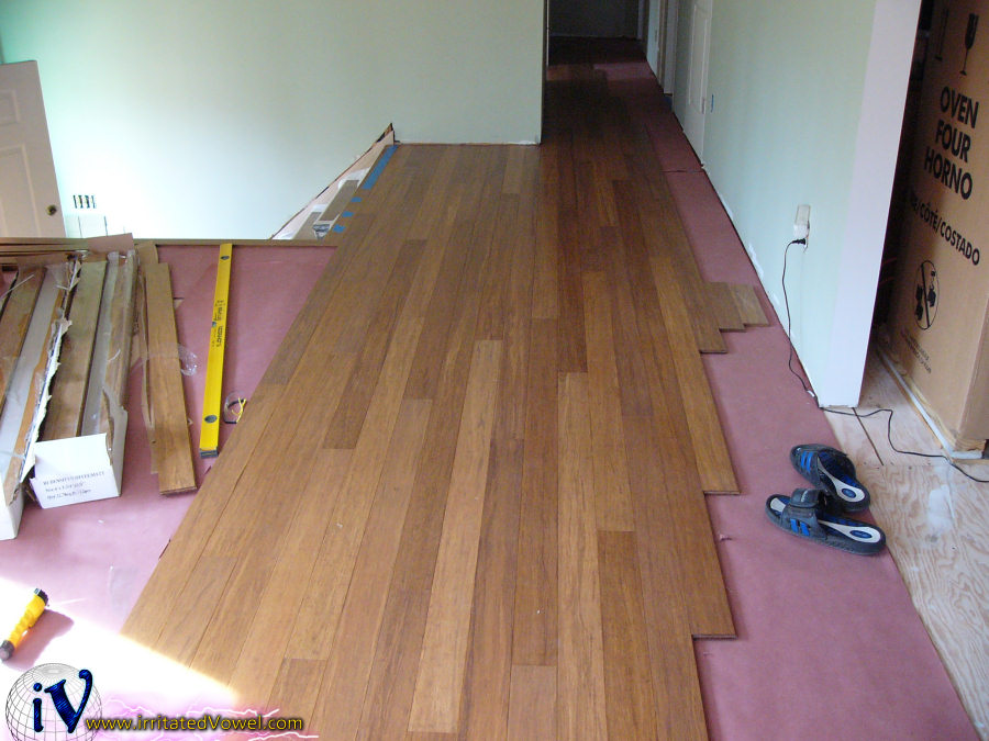 wood laminate home depot Laying Wood Flooring in a Hallway | 900 x 675